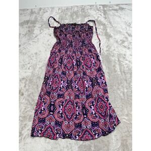 Just Love Sun Dress/Beach Cover Up Women's Size Medium Multicolor Elastic‎ Bust